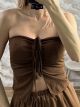 Rip Strapless Top-42041/Chocolat