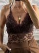 Lace Cups Bodysuit/Chocolat