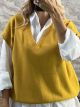 Lil-Viscose Sweater Vest-8782/Mustard