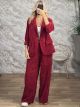 Cords Wideleg Suit-83089/Burgundy