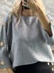 Lil-Knitted GoldenPins Sweater-742/Grey