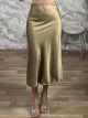 Highwaist Satin Midi Skirt-9489/Gold