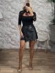Alfa-Leather Skort-51034/Black