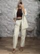 Lok-Leather Belt Suit-2536/Vanilla