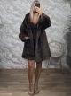 Spi-Soft Hooded Furry Coat/Chocolat