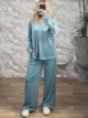 Sar-Velvet Wide Ve Set-24069/Mint