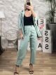 Oversized Zipper Buttons Set/Mint