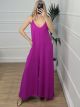 Chain Viscose Jumpsuit/Magenta