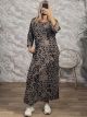 Zoz-Cotton Leo Maxi Dress-24621/Mocca