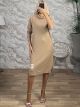 Viscose WhiteLabel Midi Dress-251097/Beige