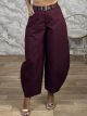 Barrel Belt Pants-14344/Burgundy