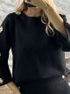 Lil-Knitted GoldenPins Sweater-742/Black