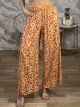 Cotton VintagePrint Pants/Orange&Yellow