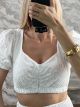 Kippur Crop Top-9367/White