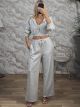 Ton-3Pieces Crop Tracksuit-12247/Grey