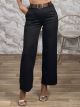 Black Strass Belt Pants-2097/Chocolat
