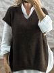 Lil-Viscose Sweater Vest-9240/Chocolat