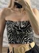 Wasp Nest Strapless Top-NEW/Zebra