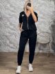 Min Viscose Hooded Tracksuit-83827/Black