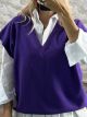 Lil-Viscose Sweater Vest-8782/Purple