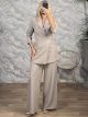 The-Wrap Stripes Suit-13400/Beige