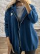 Zipper Cord Cardigan-25759/Petrol