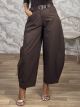 Barrel Belt Pants-14344/Chocolat