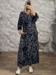 Zoz-Cotton Leo Maxi Dress-24621/Black