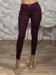 Ang-MidWaist PushUp Denim Pants-5460-19/Burgunty