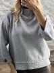 Lil-Golden Button Lurex Sweater-741/Grey