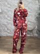Sar-Multi Velour Pyjamas-3390/N7