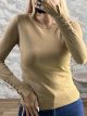 Soft Knitted RoundNeck Top-77632/Camel