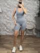 Athletic Skinny Playsuit/Grey