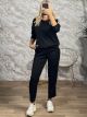 TwoStripes Viscose Set-9012/Black
