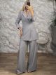 The-Wrap Stripes Suit-13400/Grey