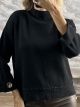 Lil-Golden Button Lurex Sweater-741/Black