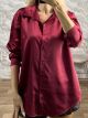 Lok-Satin Shirt-9905/Burgundy