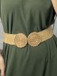 Elastic Straw Belt-1/Beige
