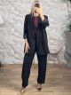 Lnd-Plus Size Crep Suit-2607/Black