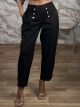 Lil-Golden Buttons Pants-31691/Chocolat