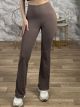 Rip Highwaist Cabbana Pants/Chocolat