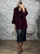 Lok-Eco Furry Coat-248515/Burgundy