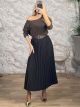 Ste-Pleated Belt Skirt-2815/Black