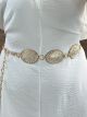 Metallic Belt/Strass Oval