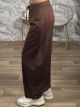 Double Diagonal Stripe Pants-5116/Chocolat