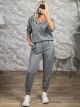 Min Viscose Hooded Tracksuit-83827/Grey