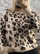 Sar-Animal Print Sweater-263/Camel