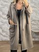 Lnd-Leopard Hood Cardigan/Mocca