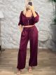 Ton-3Pieces Crop Tracksuit-12247/Burgundy