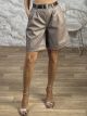 Zoz-Leather Belt Shorts-2786/Mocca